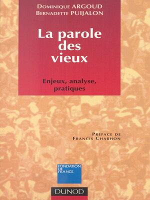 cover image of La parole des vieux